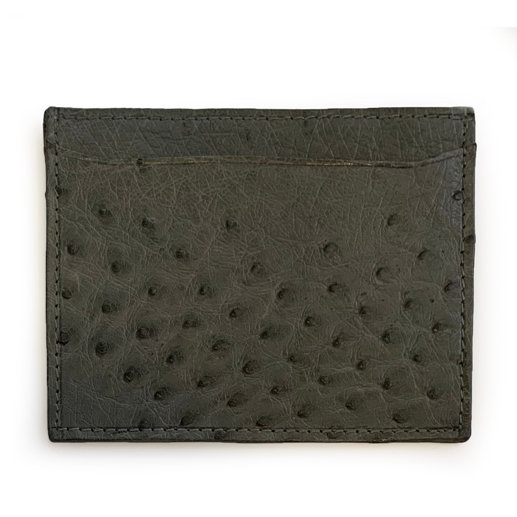AGATE GREY OSTRICH CARDHOLDER by LAYKH