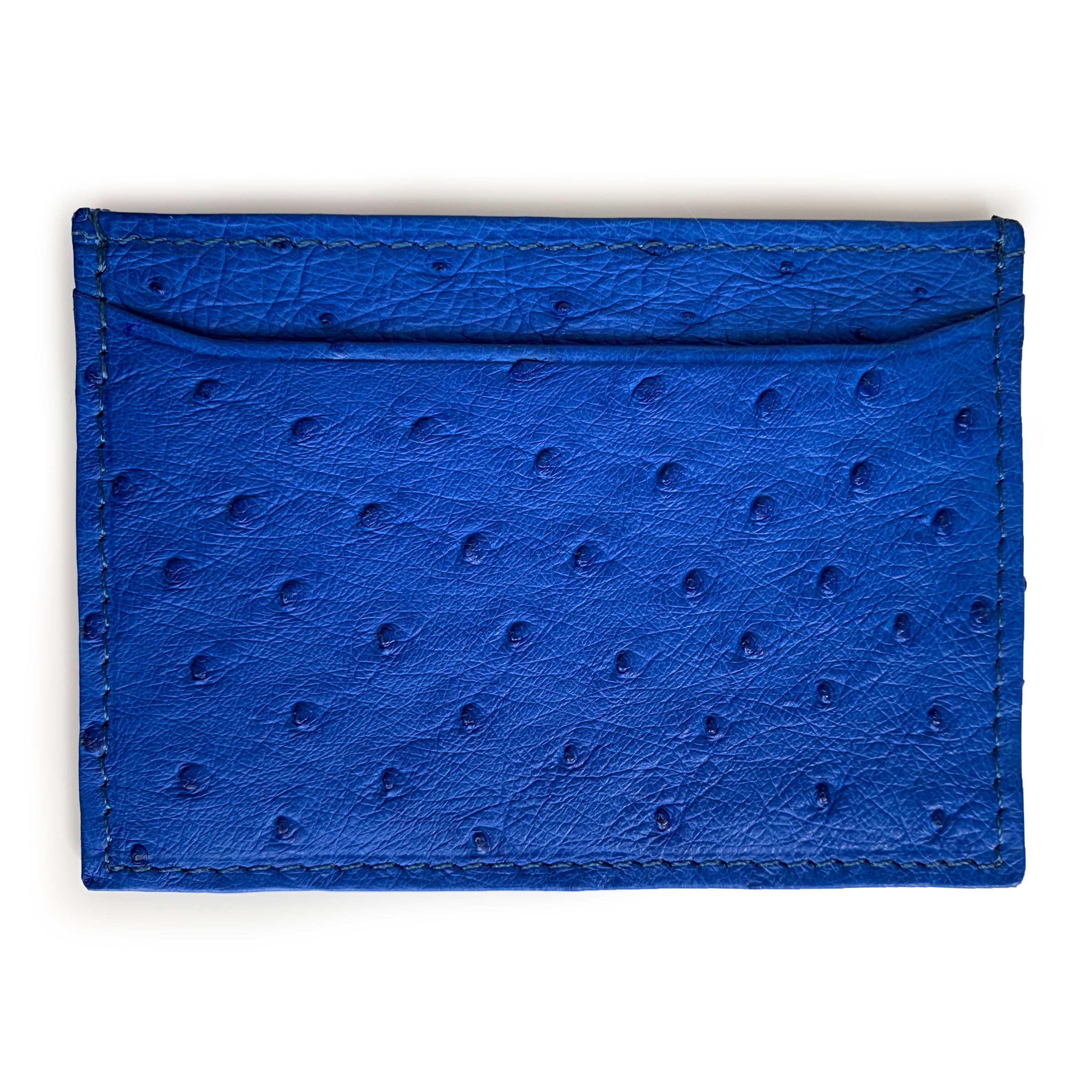 MOD BLUE OSTRICH CARDHOLDER (Small) By LAYKH