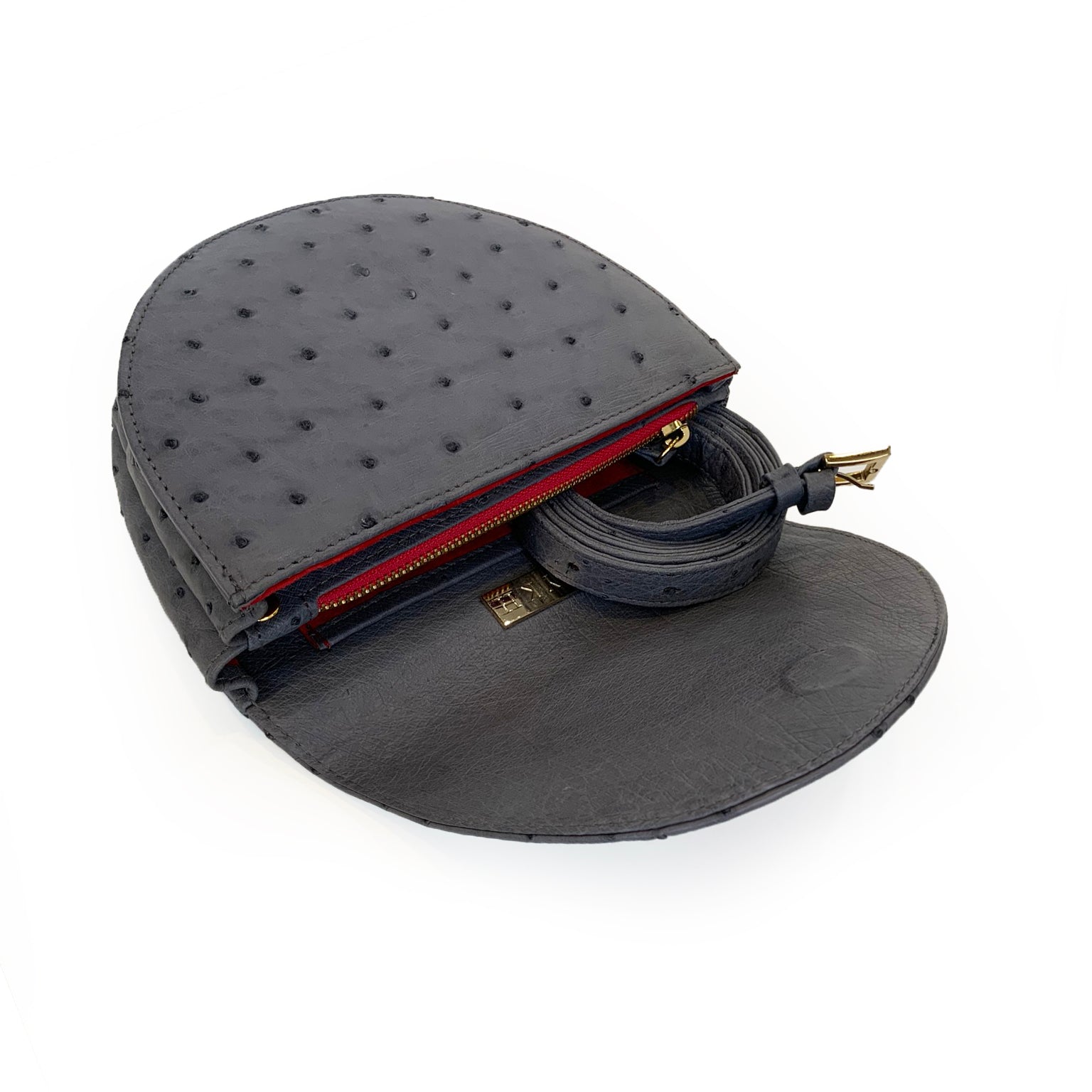 Hailey Laykh Belt Bag (Agate Grey Ostrich) Hong Kong Dubai