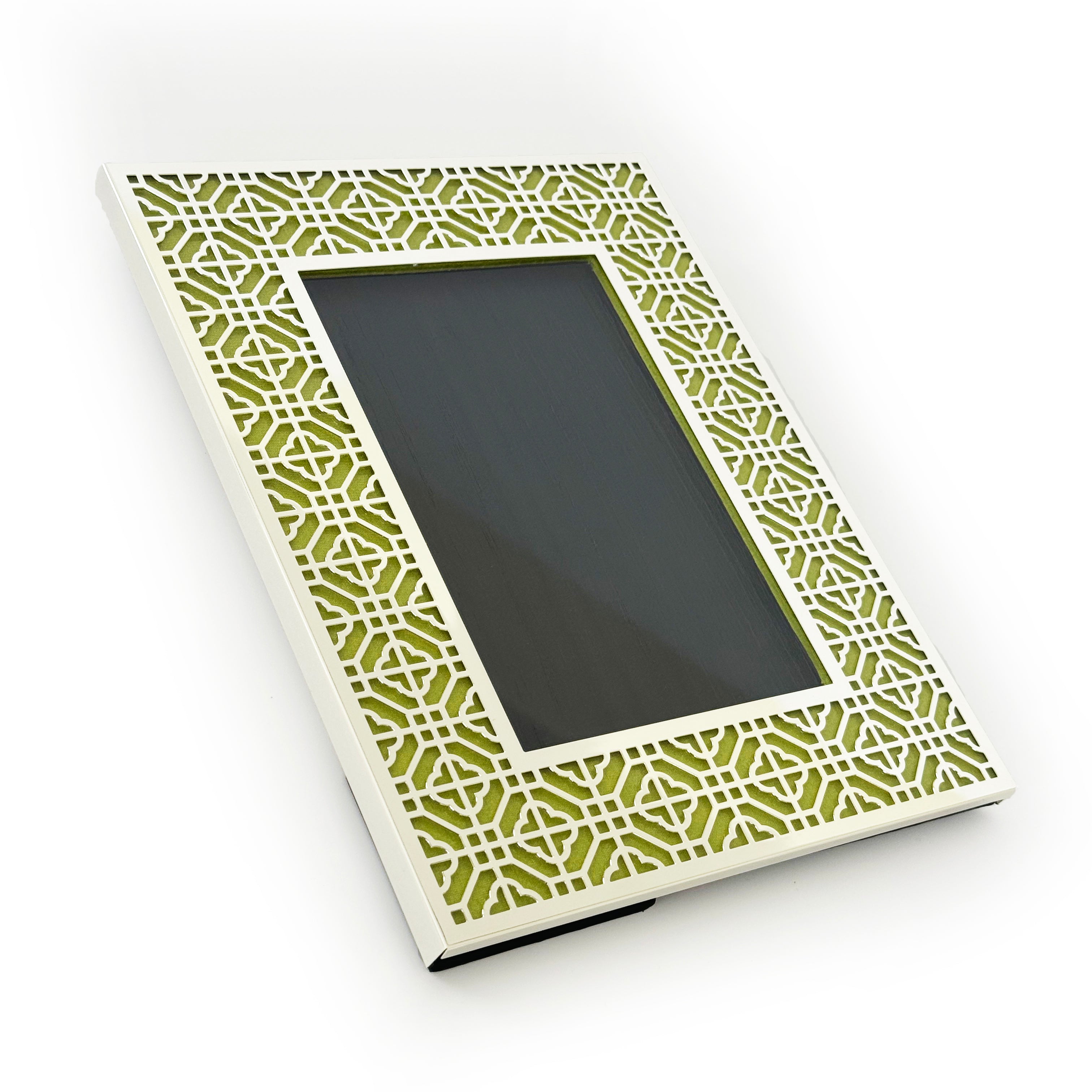 HONG KONG Silver Photo Frame (4R) - Lime Green