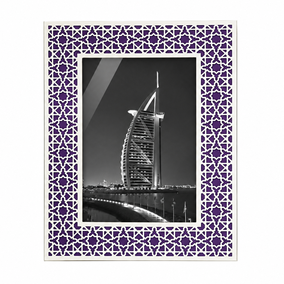 DUBAI Silver Photo Frame (5R) - Royal Purple