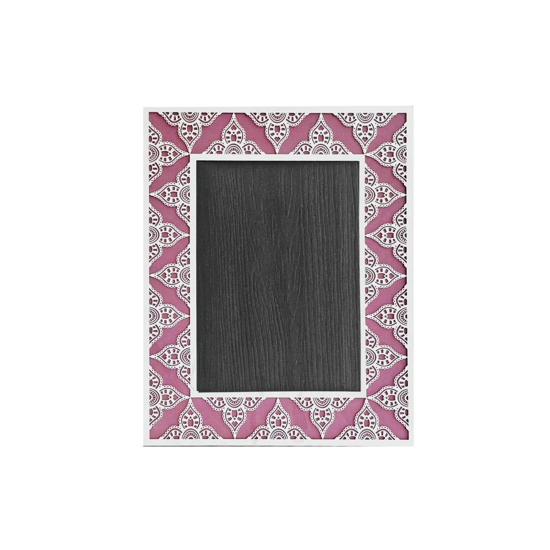 JAIPUR Silver Photo Frame (5R) - Aqua Pink