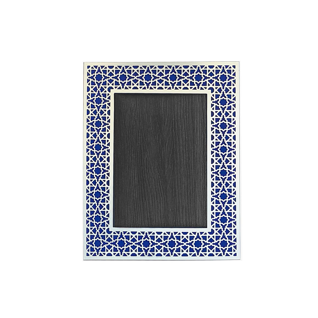 DUBAI Silver Photo Frame (5R) - Cobalt Blue