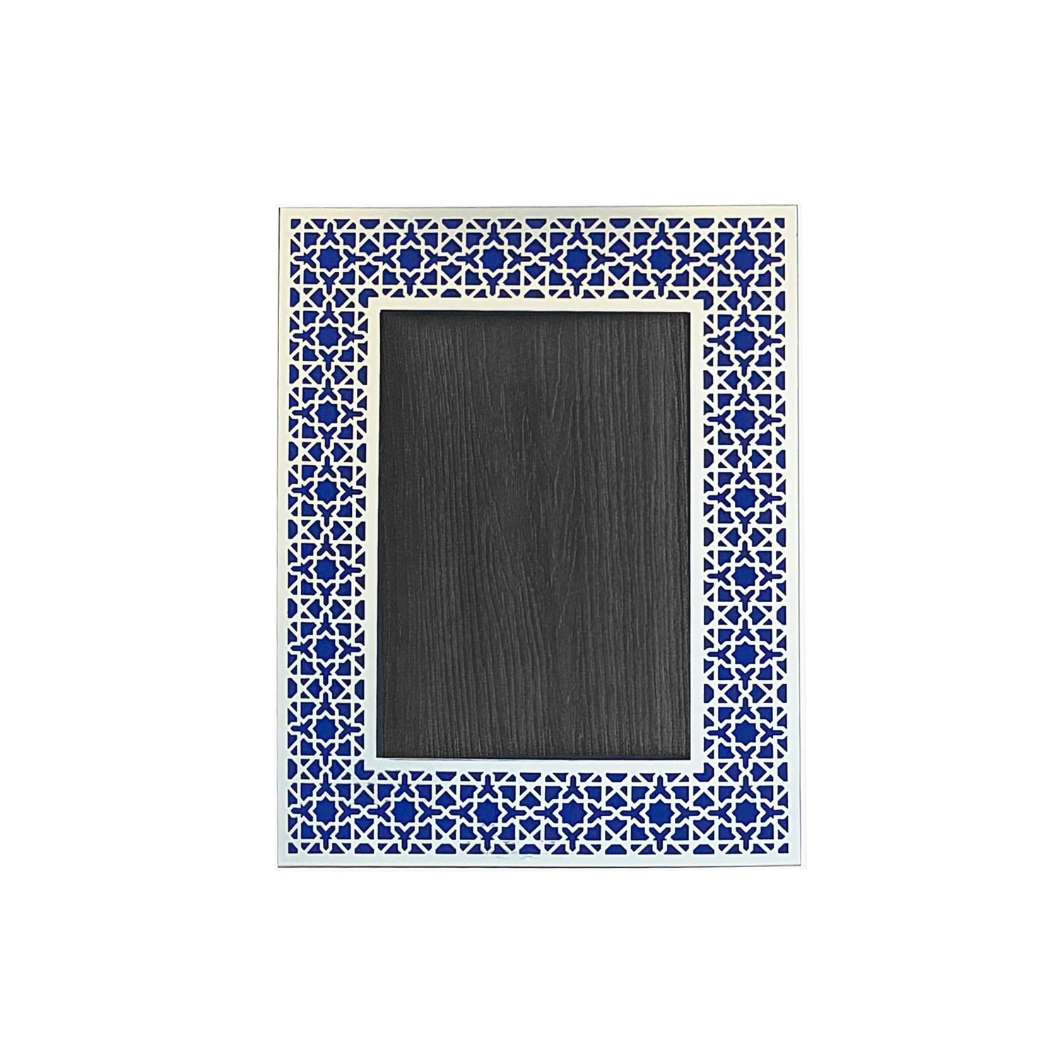 DUBAI Silver Photo Frame (5R) - Cobalt Blue