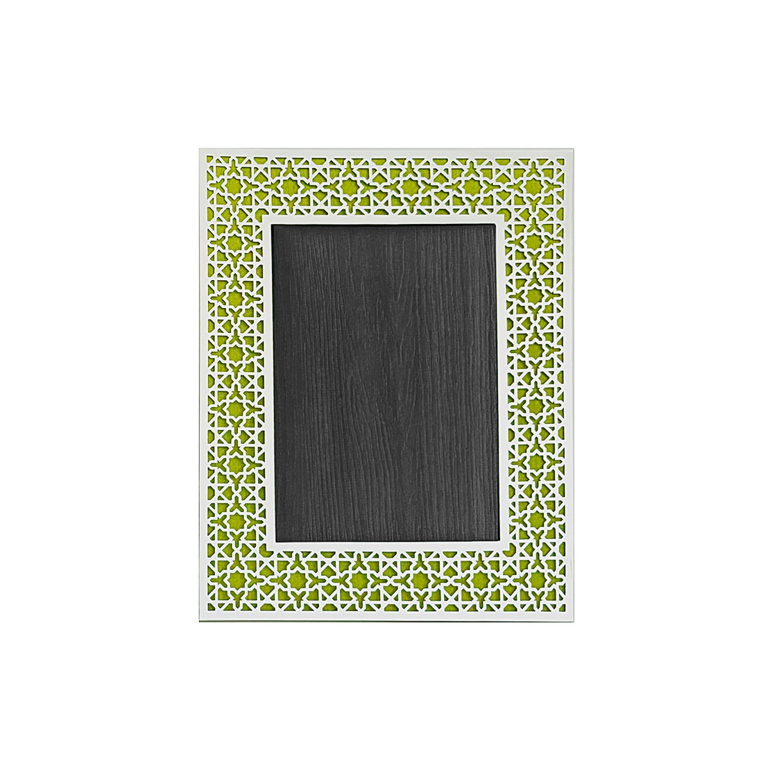 DUBAI Silver Photo Frame (5R) - Lime Green