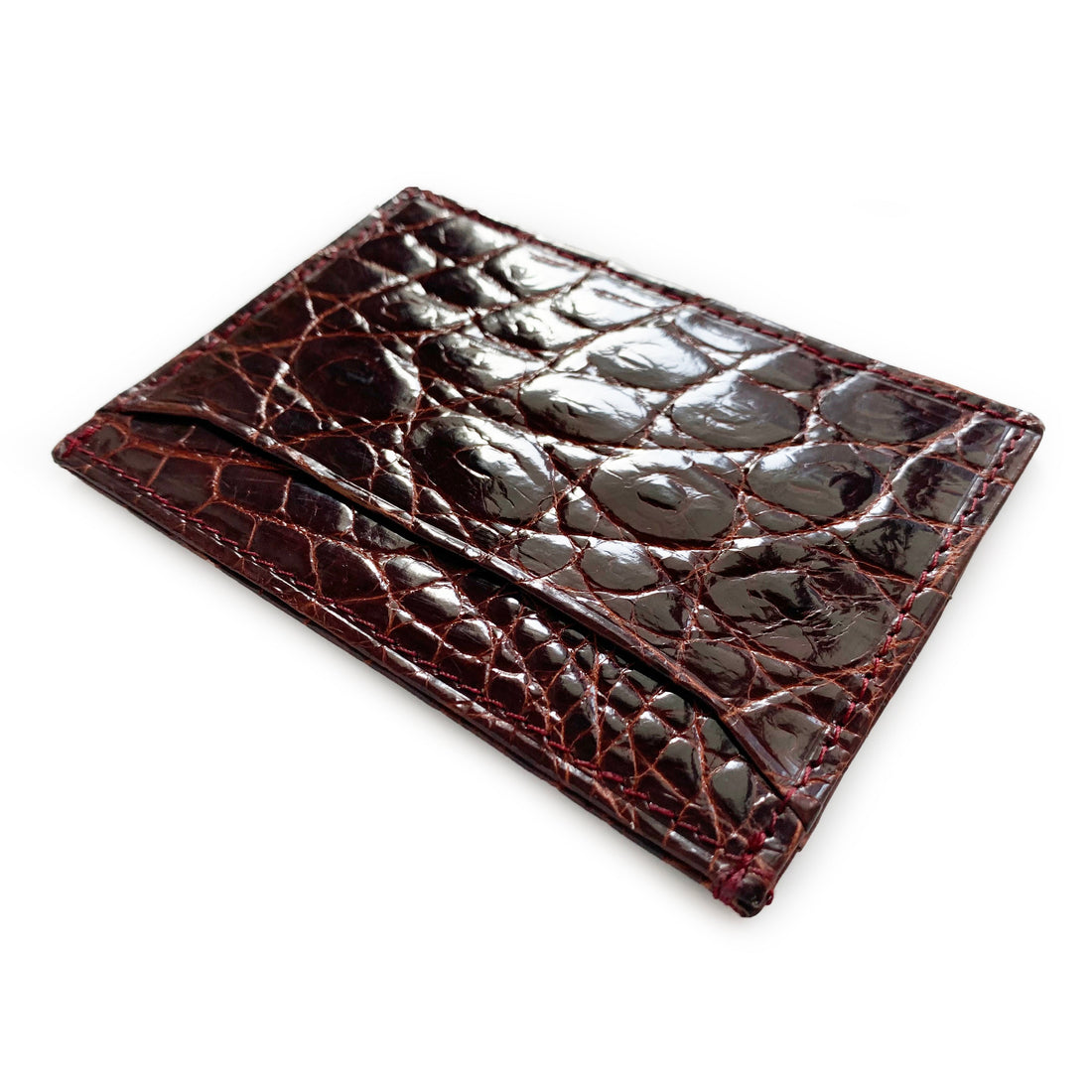 BROWN CROCODILE CARDHOLDER By LAYKH