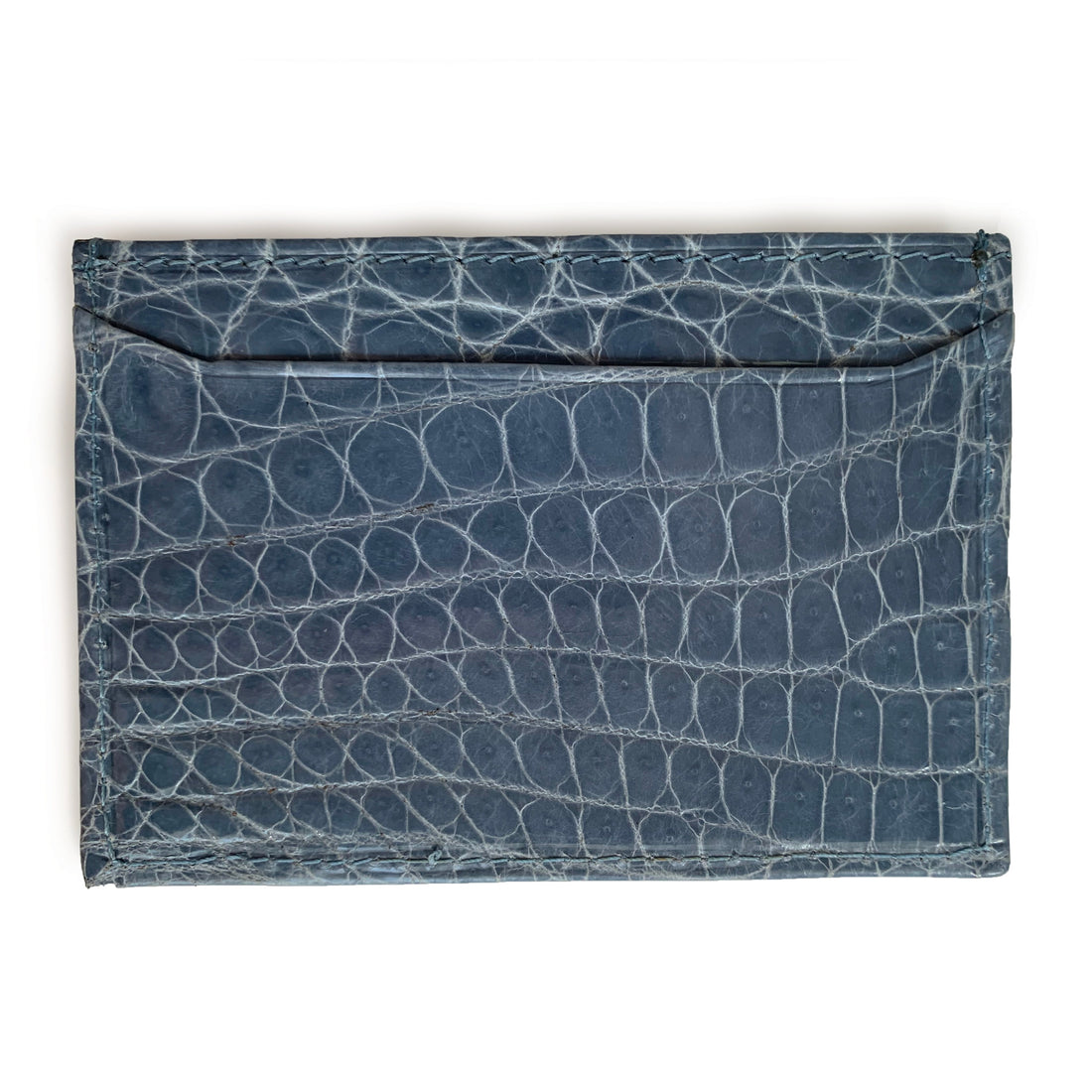 SKY BLUE CROCODILE CARDHOLDER By LAYKH