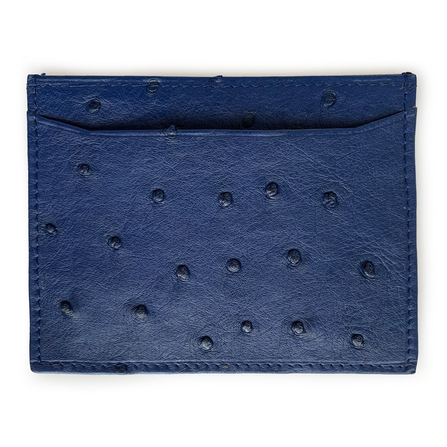IRIS BLUE OSTRICH CARDHOLDER By LAYKH