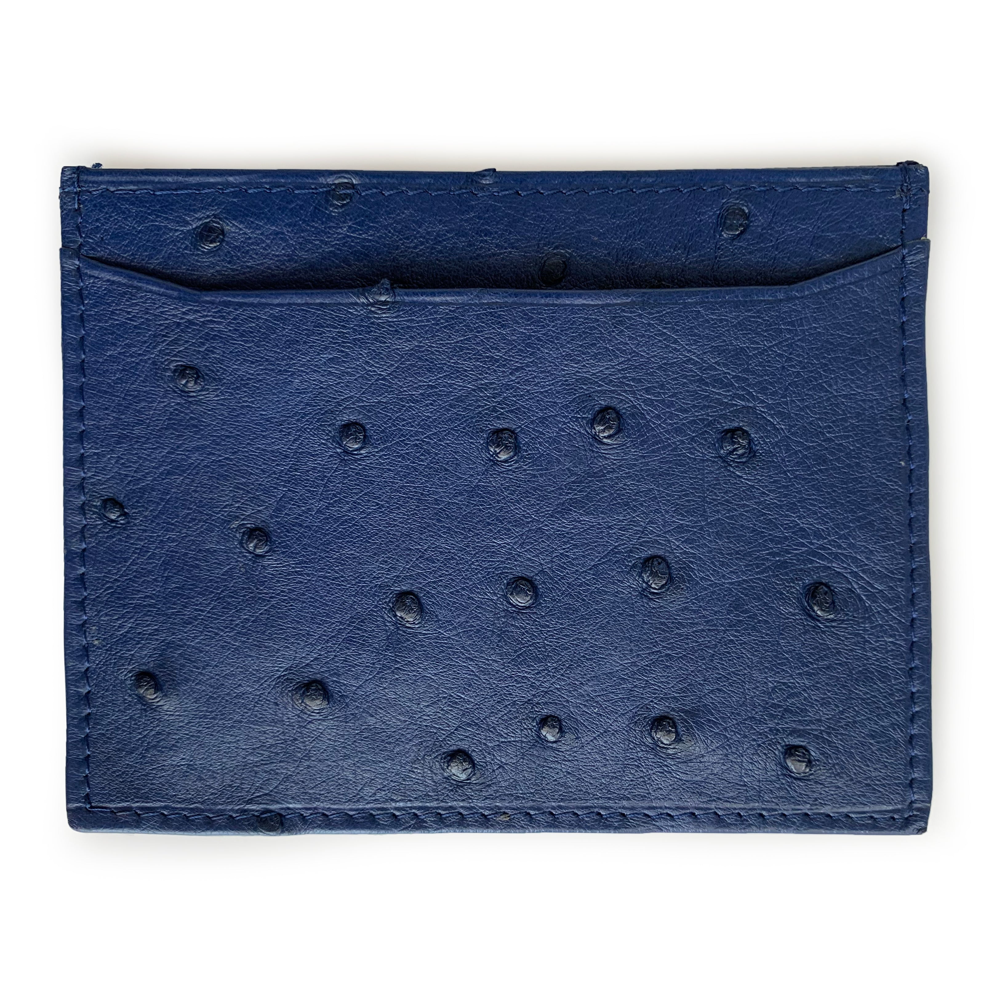 IRIS BLUE OSTRICH CARDHOLDER By LAYKH
