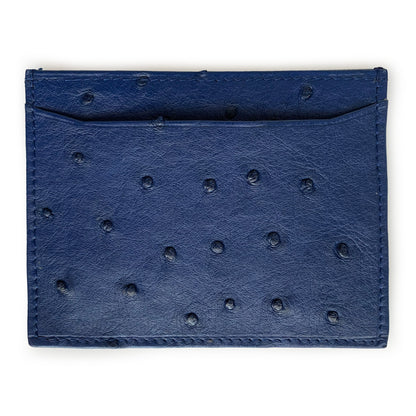 IRIS BLUE OSTRICH CARDHOLDER By LAYKH