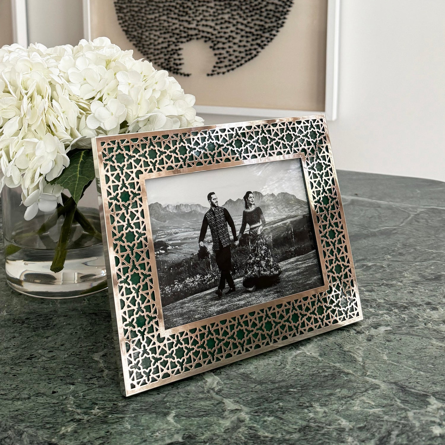 DUBAI Silver Photo Frame (5R) - Emerald Green
