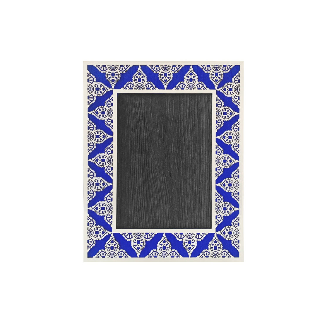 JAIPUR Silver Photo Frame (5R) - Cobalt Blue