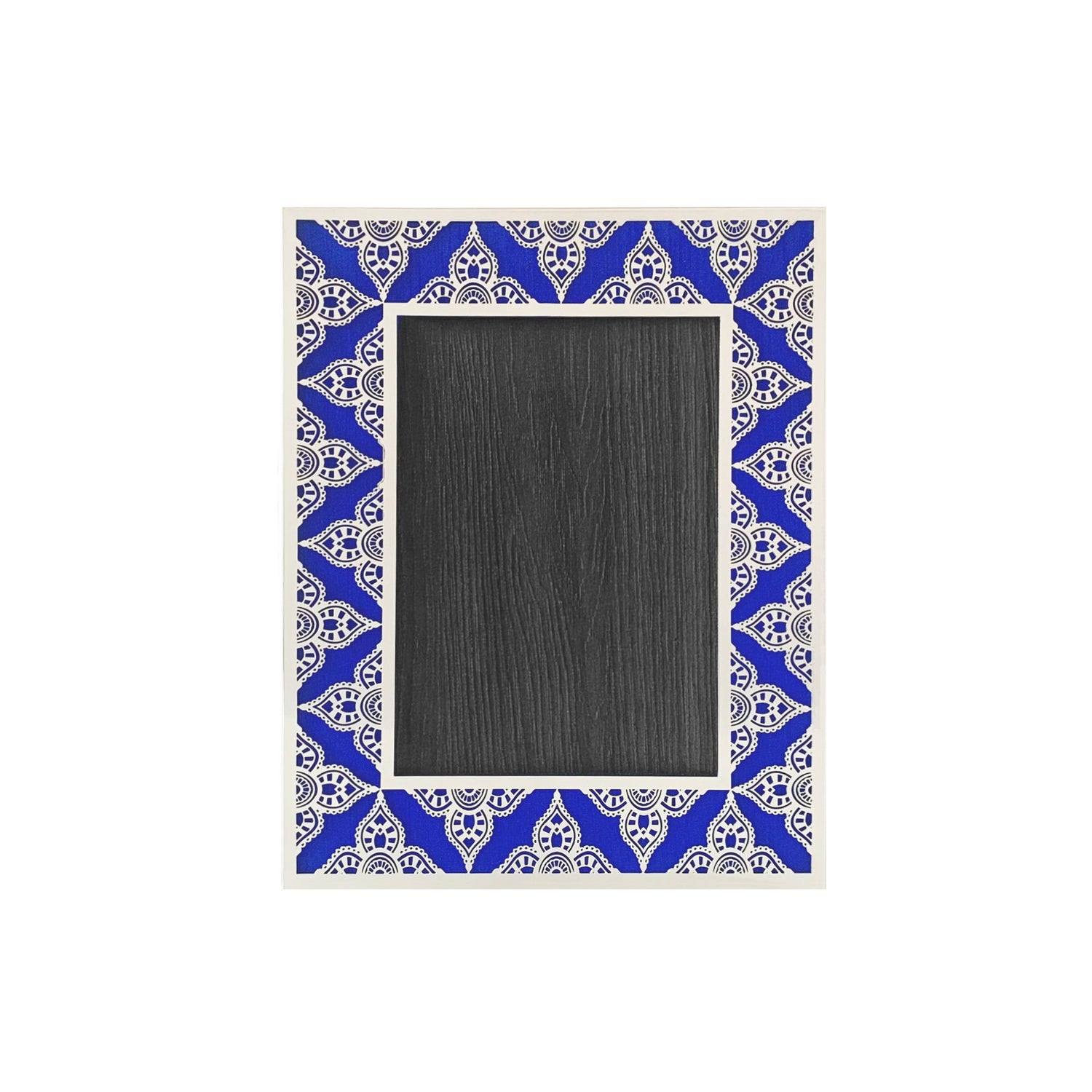 JAIPUR Silver Photo Frame (5R) - Cobalt Blue
