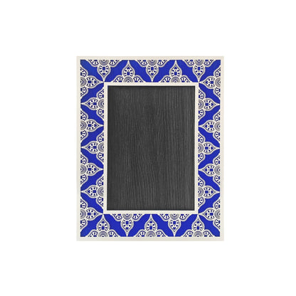 JAIPUR Silver Photo Frame (5R) - Cobalt Blue
