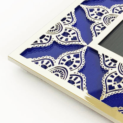 JAIPUR Silver Photo Frame (5R) - Cobalt Blue