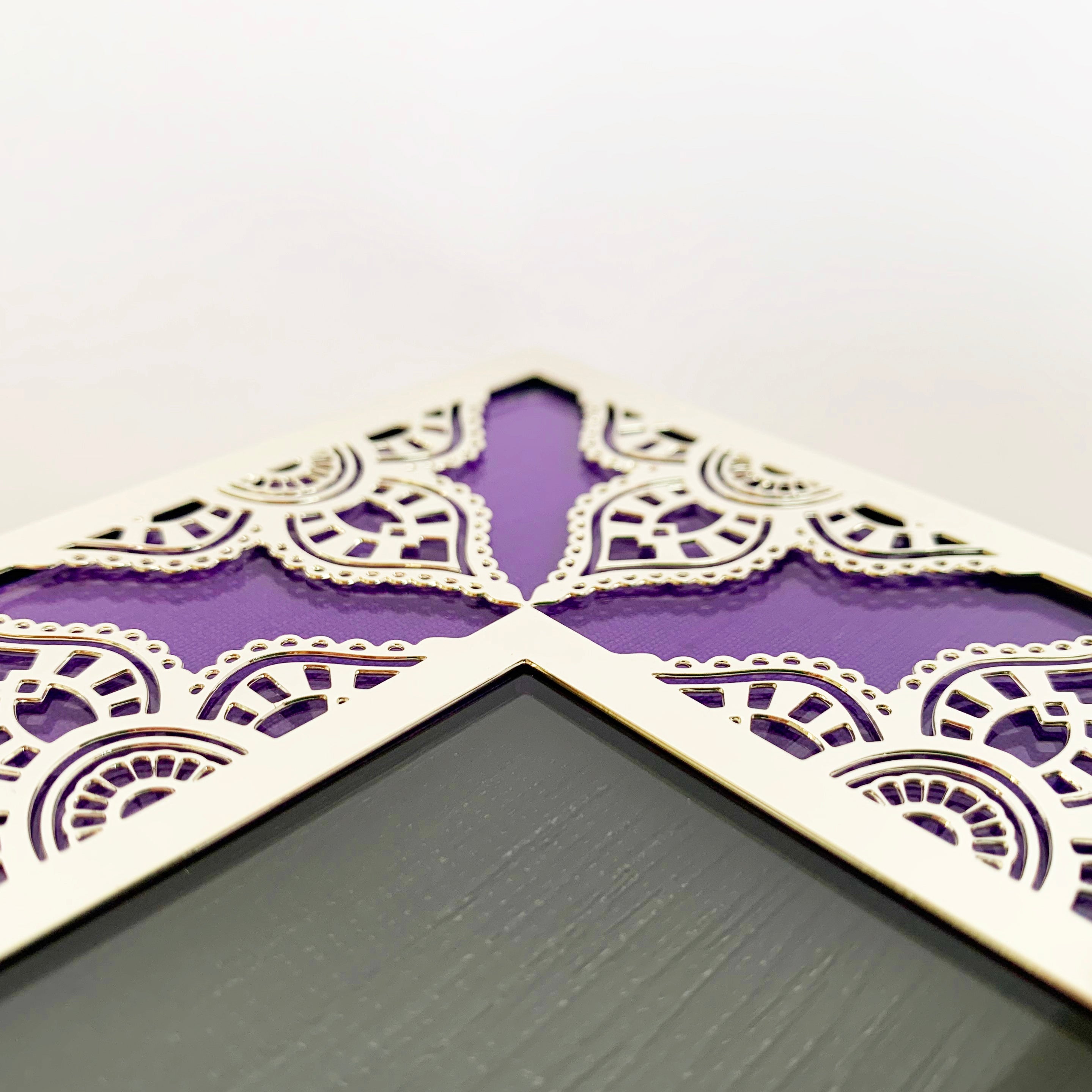 JAIPUR Silver Photo Frame (5R) - Royal Purple