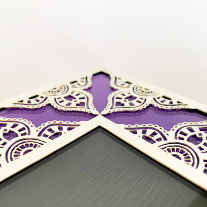 JAIPUR Silver Photo Frame (5R) - Royal Purple