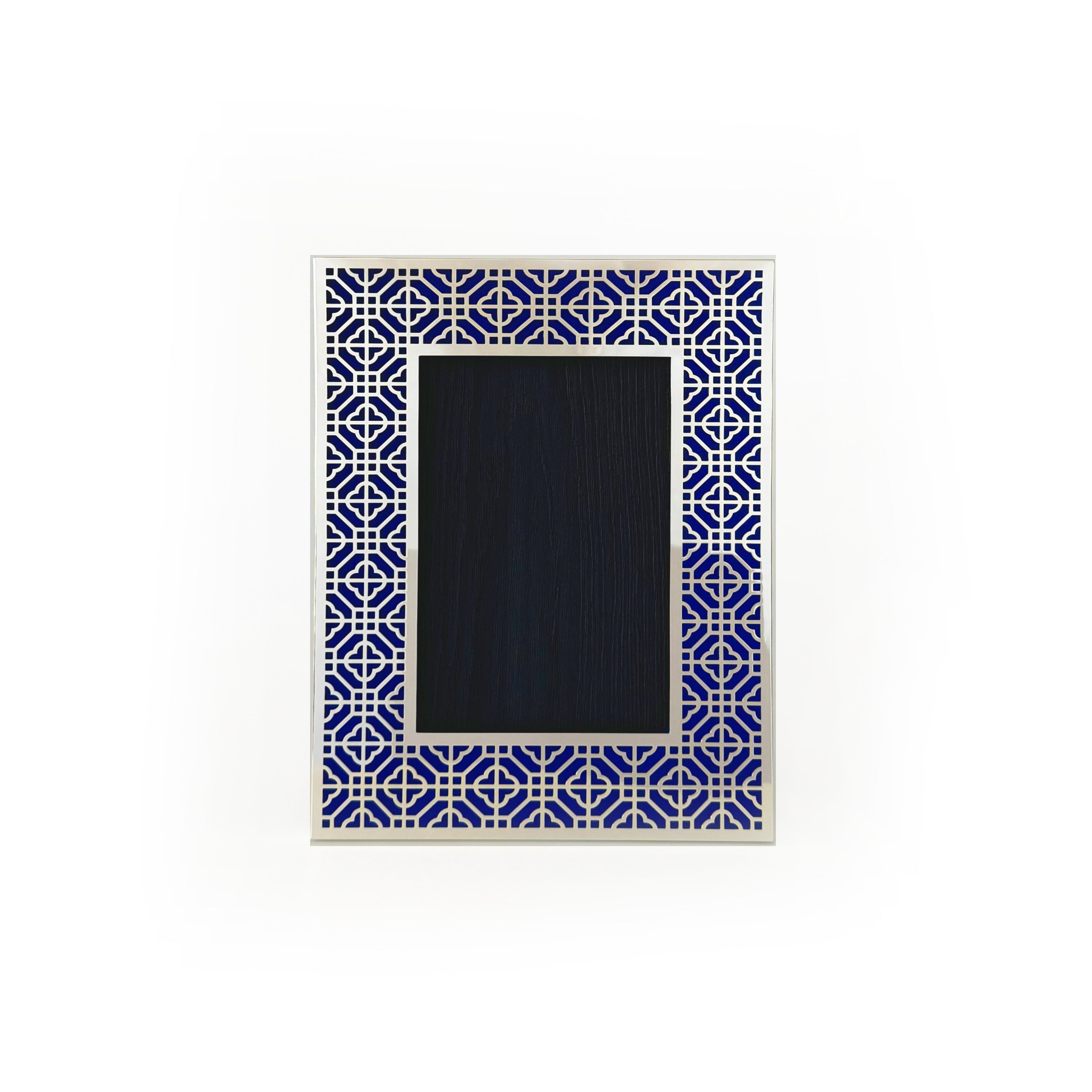 HONG KONG Silver Photo Frame (4R) - Cobalt Blue