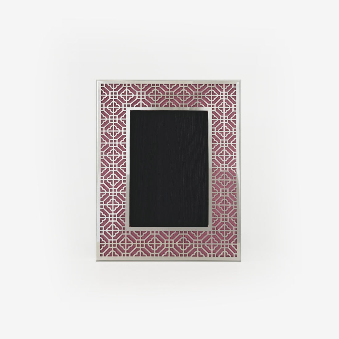 HONG KONG Silver Photo Frame (4R) - Aqua Pink