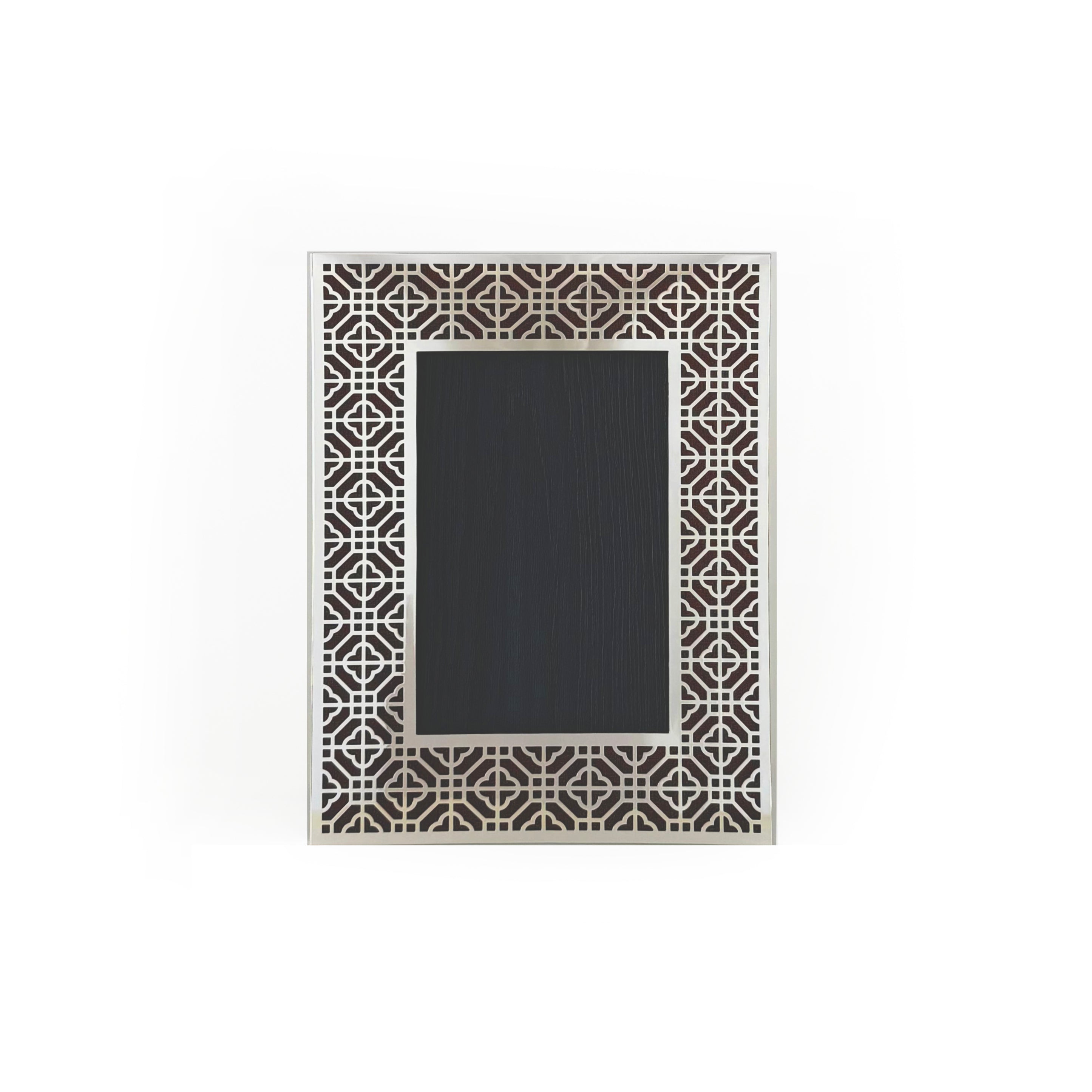 HONG KONG Silver Photo Frame (4R) - Crimson Brown