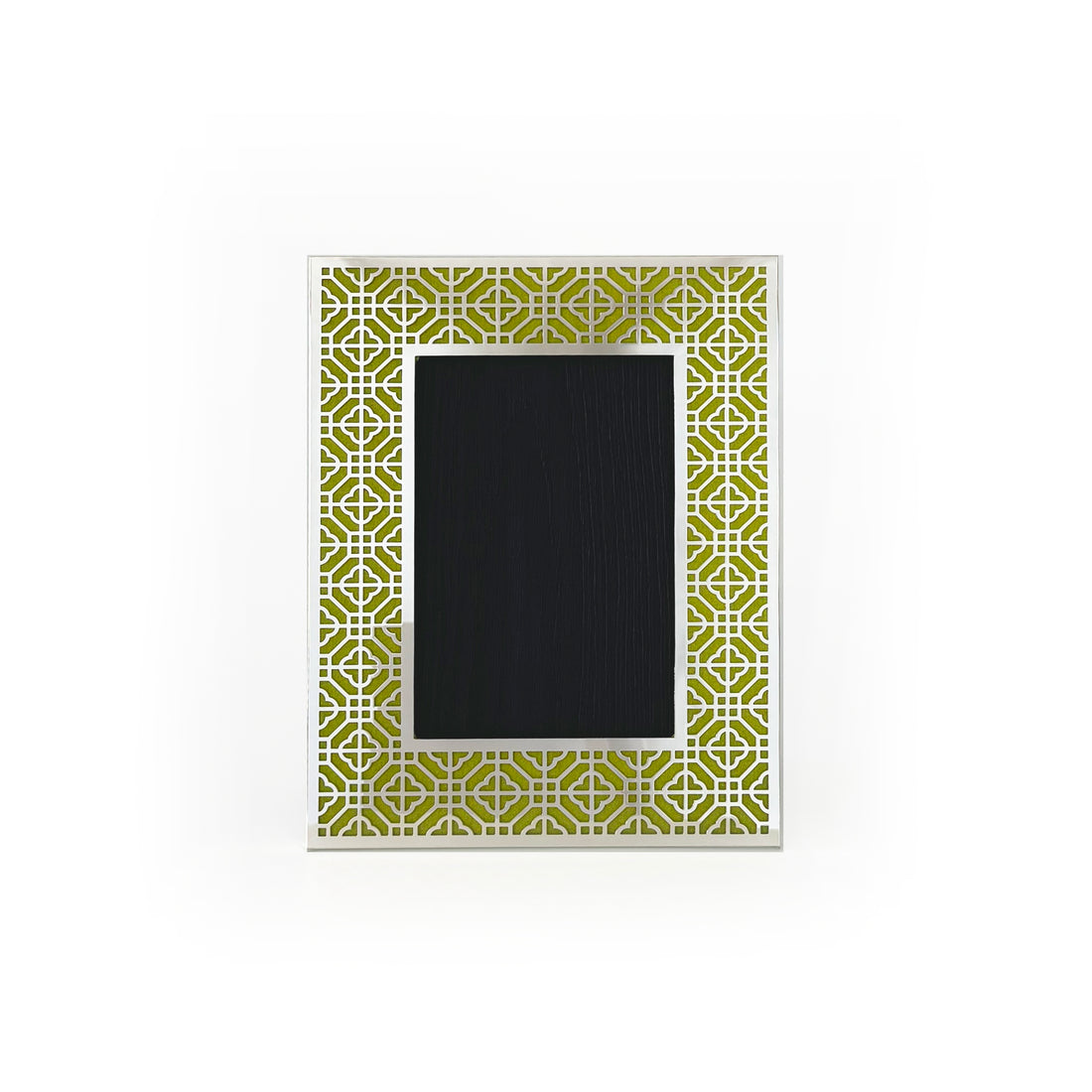 HONG KONG Silver Photo Frame (4R) - Lime Green