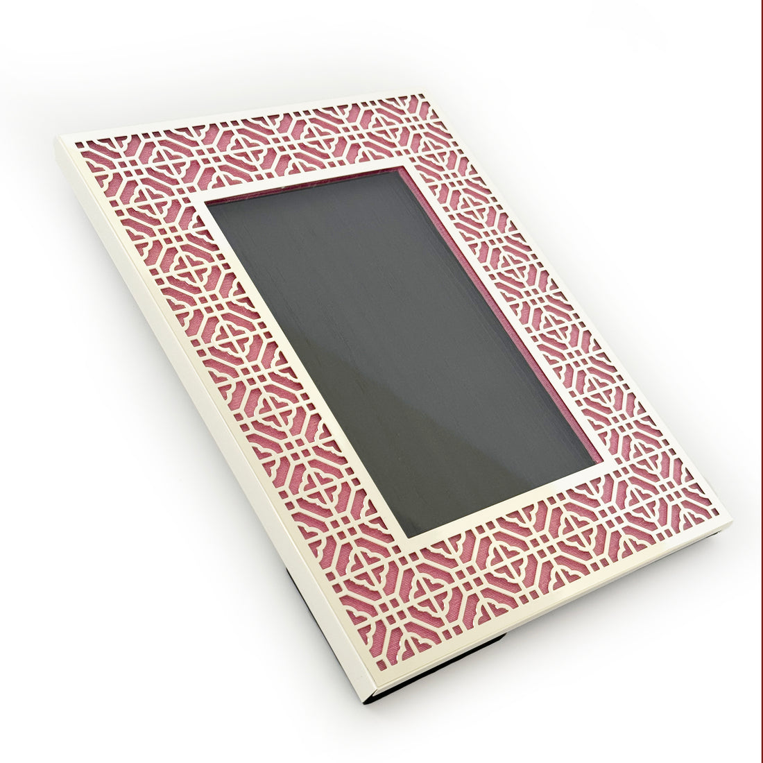 HONG KONG Silver Photo Frame (4R) - Aqua Pink