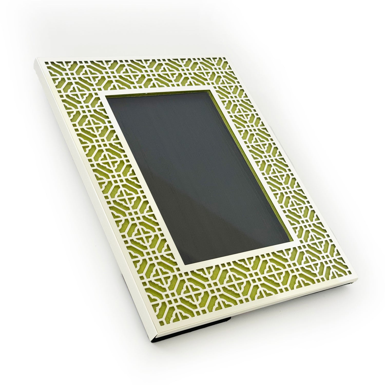 HONG KONG Silver Photo Frame (4R) - Lime Green