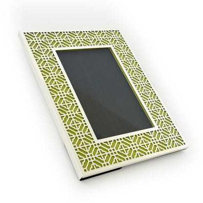 HONG KONG Silver Photo Frame (4R) - Lime Green