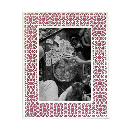 DUBAI Silver Photo Frame (5R) - Aqua Pink