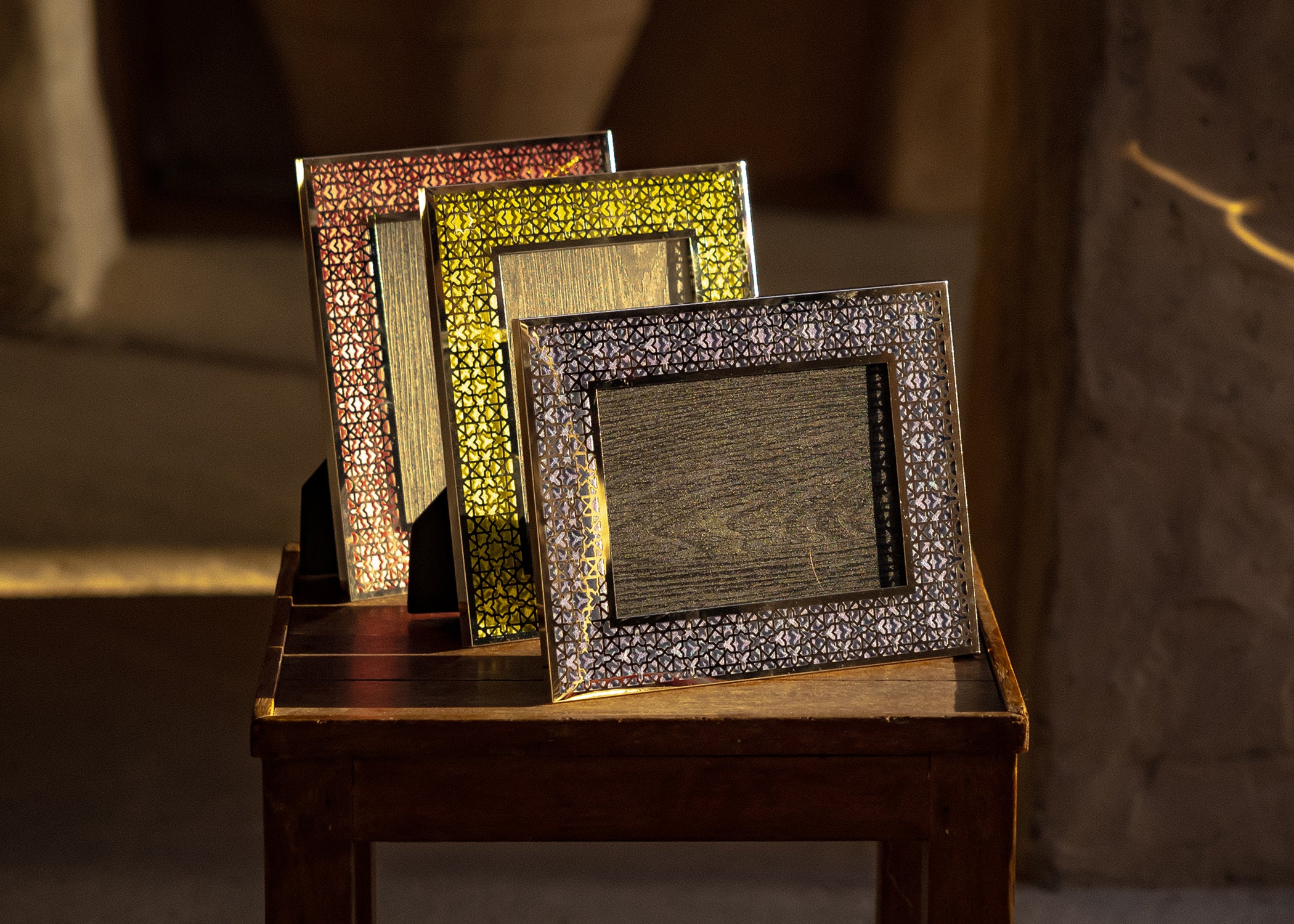 DUBAI Silver Photo Frame (5R) - Lime Green