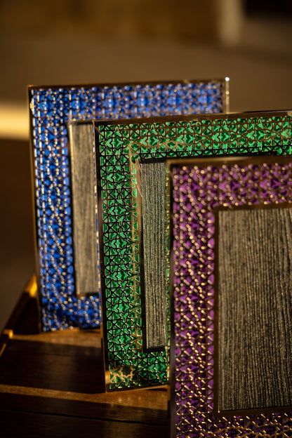 DUBAI Silver Photo Frame (5R) - Emerald Green