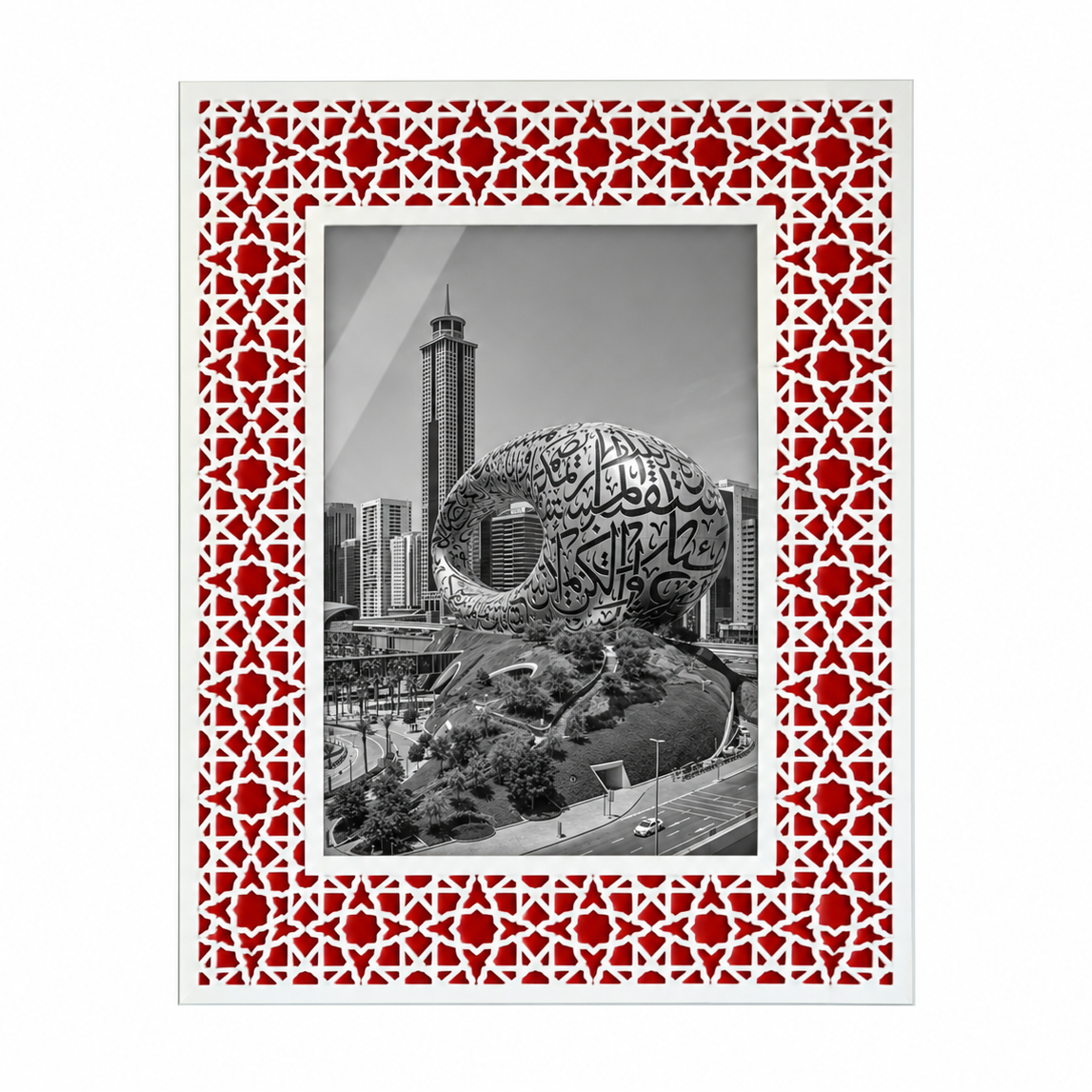 DUBAI Silver Photo Frame (5R) - Red
