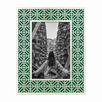 HONG KONG Silver Photo Frame (4R) - Emerald