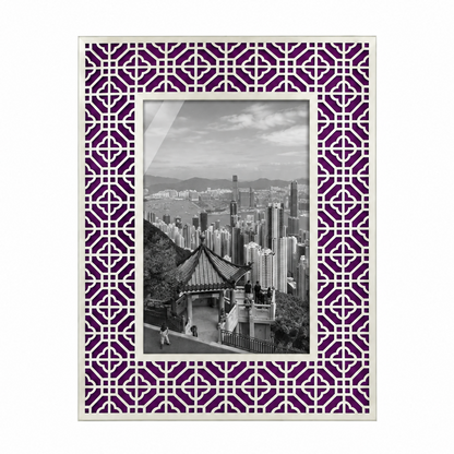 HONG KONG Silver Photo Frame (4R) - Royal Purple