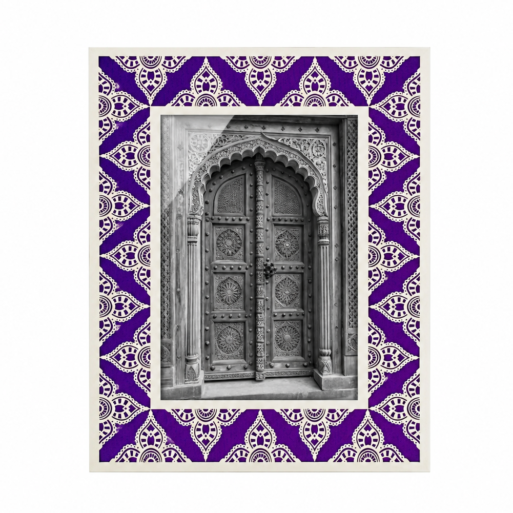 JAIPUR Silver Photo Frame (5R) - Royal Purple