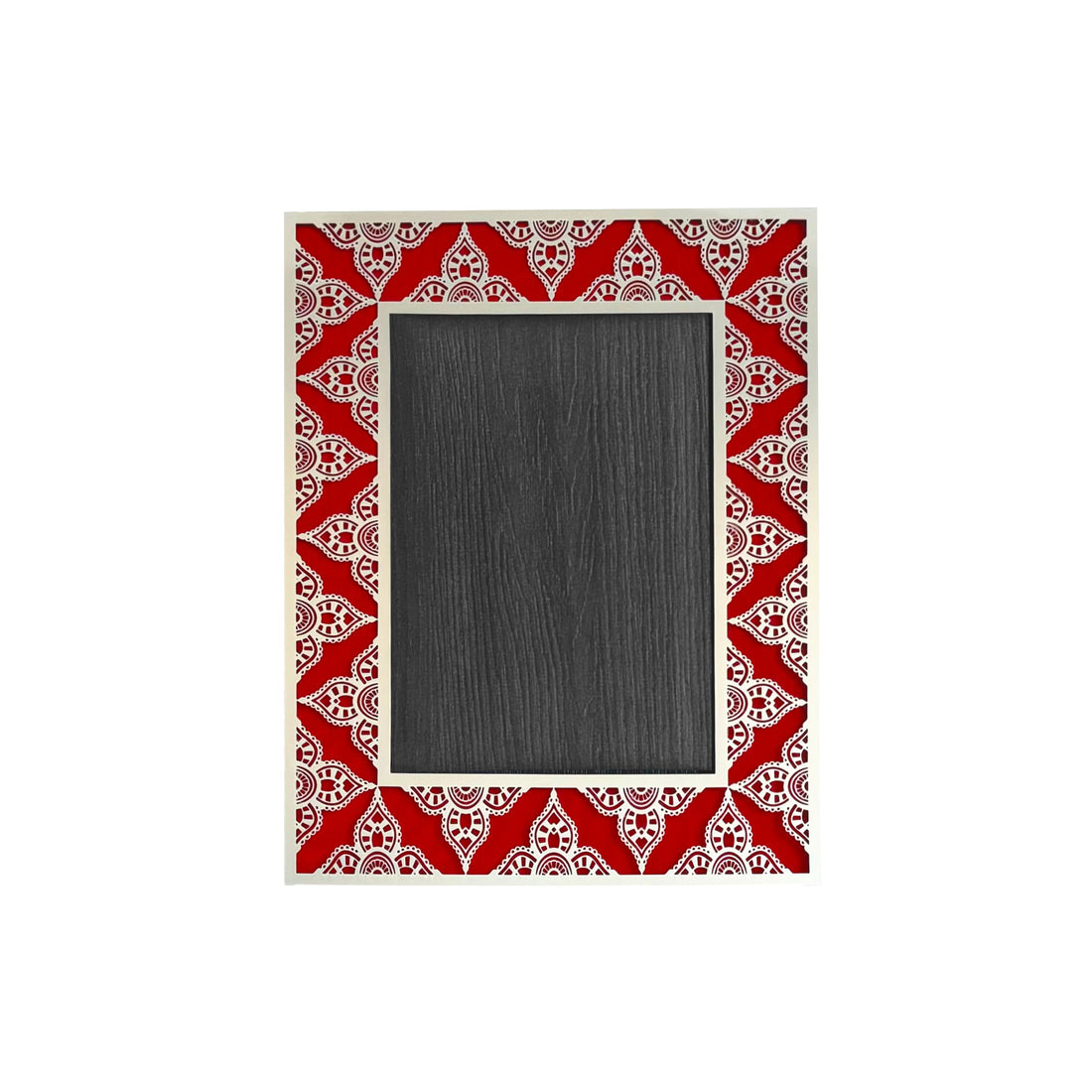 JAIPUR Silver Photo Frame (5R) - Red