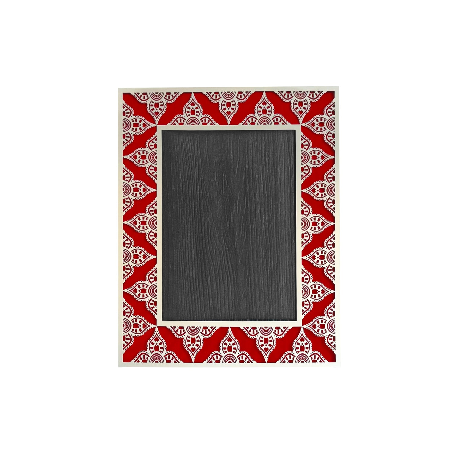JAIPUR Silver Photo Frame (5R) - Red