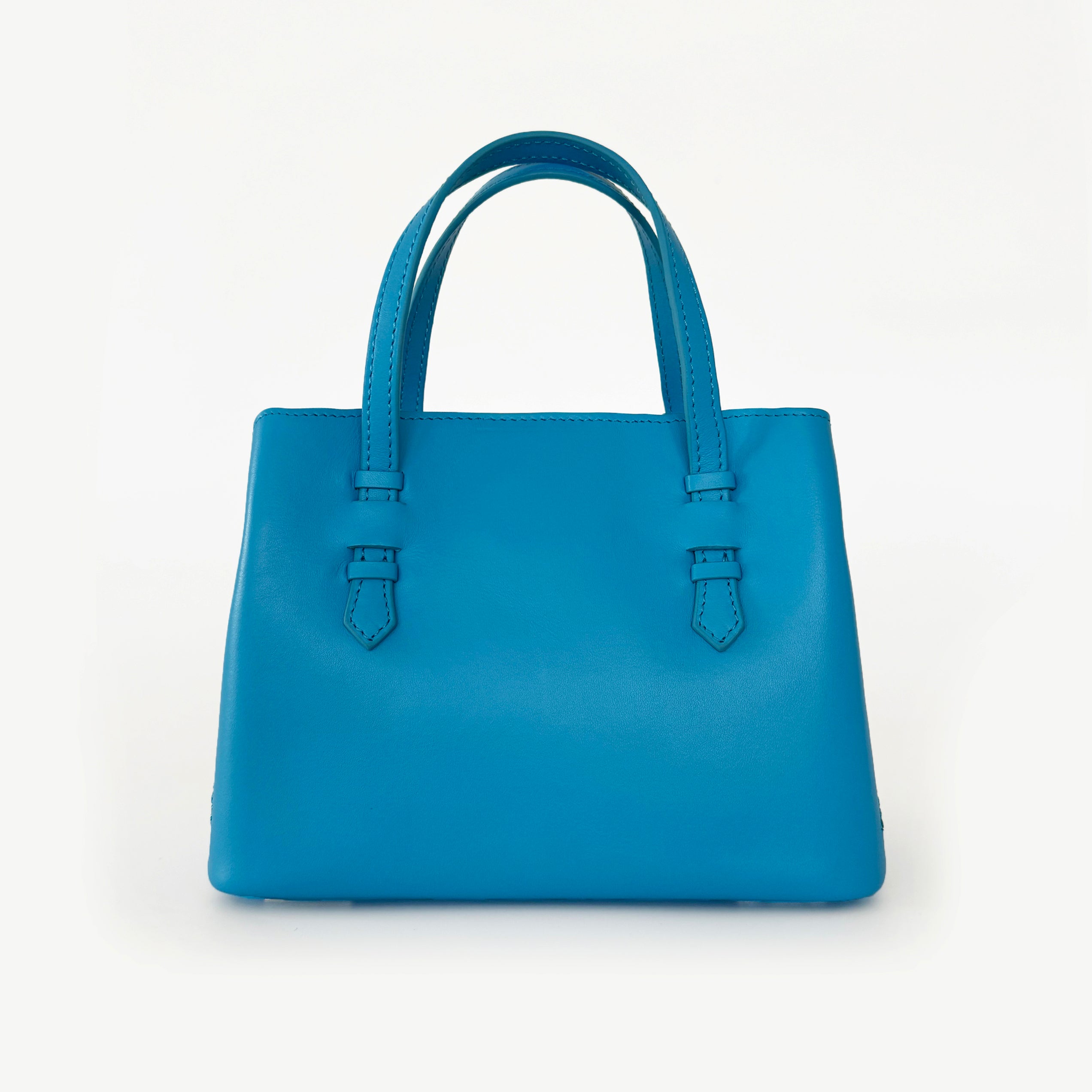 VEDA Bleu Royal Epsom Leather Tote Crossbody Bag