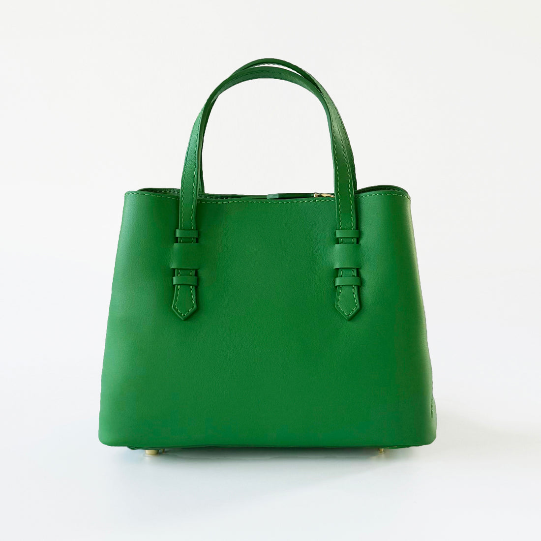 VEDA Emerald Green Epsom Leather Tote Crossbody Bag